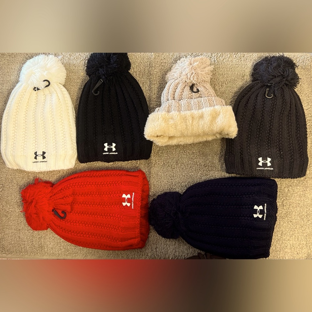 Under Armor beanies fuzzy on the inside
